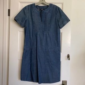 A.P.C Denim Shift Dress with Self Belt 38